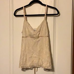 Cream & gold ladies top